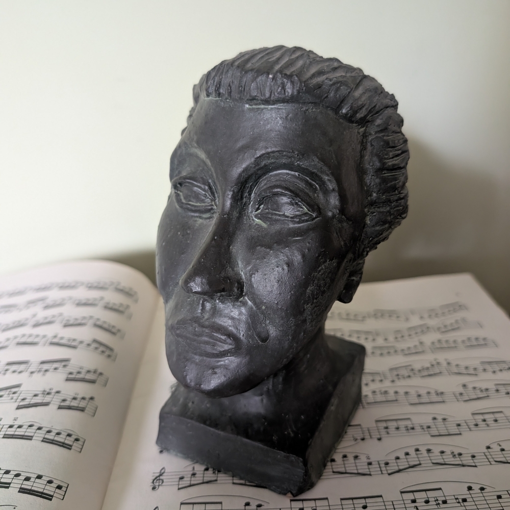 Gray Bust Sculpture
